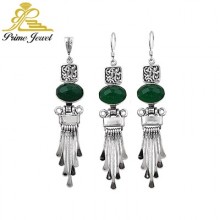 Gümüş Tarz Set (Doğal Taşlı)